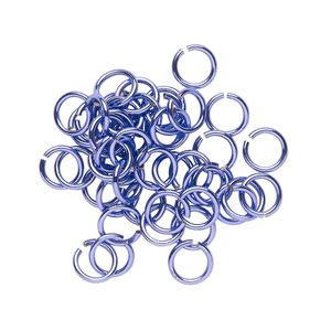 Jump ring 1pkg50 brass, 6mm round, 20 gauge / 4.4mm inside diameter / electrocoated purple