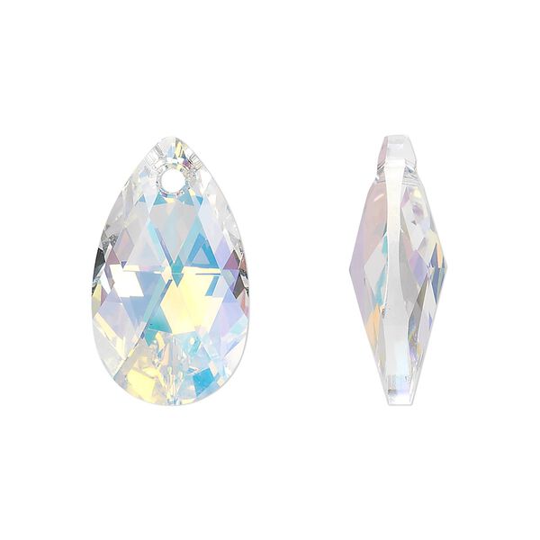 Drop 96pk crystal AB, Swarovski&reg; 22x13mm pendant pear 6106 image number 0