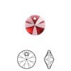 Drop 144pk scarlet, Swarovski&reg; 12mm pendant mini disk 6428 image number 0