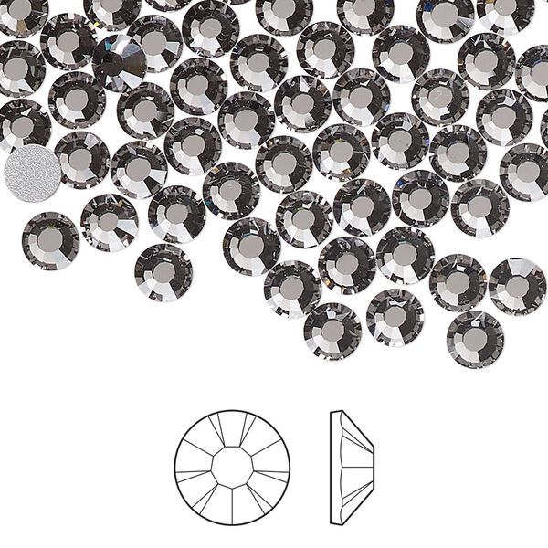 Flat back 1pkg1440, lilac ash foil back Preciosa Viva 12&reg; Czech crystal rhinestone 4.6-4.8mm chaton rose round SS20 image number 0