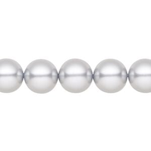 Pearl 50pk light grey, Preciosa Czech crystal 10mm round