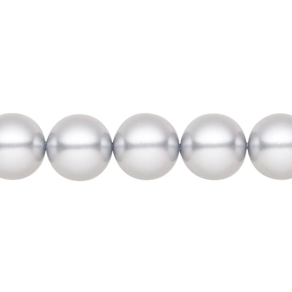 Pearl 50pk light grey, Preciosa Czech crystal 10mm round image number 0