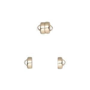 Clasp magnetic 1pkg1 14Kt gold-filled, 5.9x4.8mm barrel, Mag-Lok&reg; 1-strand