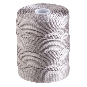 Thread, C-Lon&reg;, nylon, nickel, 0.5mm diameter. Sold per 92-yard spool.