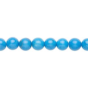 Howlite 1pkg1, round bead 15.5-16 inch 6mm