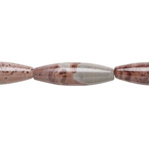 Limestone 1pkg1, oval tube bead 15.5-16 inch Crazy Horse&trade; stone 36x10mm