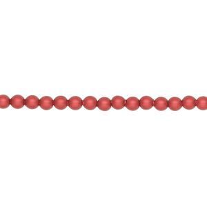 Pearl 100pk rouge, Crystal Passions&reg; 3mm round 5810