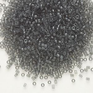 Seed bead, Delica&reg;, glass, pkg/50g, #11 round, transparent grey (DB-0708).