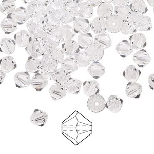 Bead 24pk crystal, Preciosa Czech crystal 5mm bicone