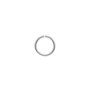 Jump ring 1pkg1000 silver-plated, 10mm round, 18 gauge / 8mm inside diameter / brass