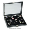 Display case, aluminum / acrylic / glass, black, 8 x 6-1/4 x 1-3/4 inches. Sold individually. image number 1