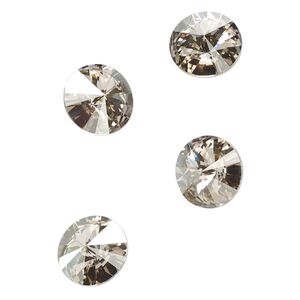 Chaton 4pk crystal silver shade foil back, Crystal Passions&reg; 10.54-10.91mm rivoli SS47 1122