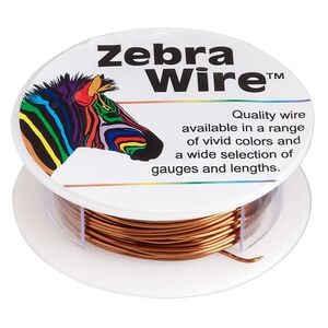 Wire, Zebra Wire&trade;, color-coated copper, brown, round, 20 gauge. Sold per 15-yard spool.