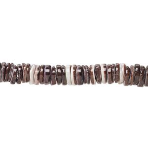 Bead, violet oyster shell (natural), pkg/16 inches, 6x1mm-6x3mm center-drilled heishi.