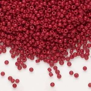 Seed bead, Dyna-Mites&trade;, glass, pkg/1/2kg, #11 round, opaque brick red, (736 11/0 RR).