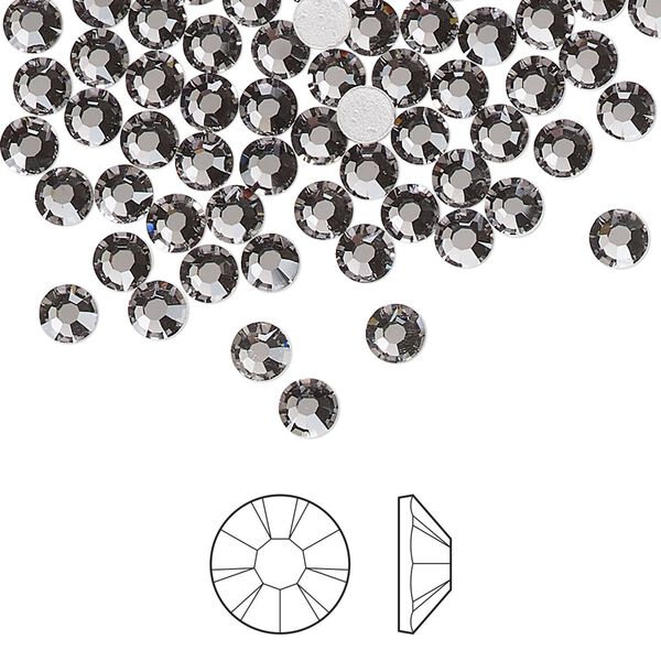 Flat back 1pkg1440, lilac ash foil back Preciosa MAXIMA Czech crystal hotfix rhinestone, 3.8-4mm chaton rose round SS16 image number 0
