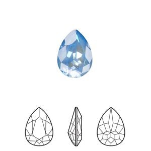 Fancy stone 12pk crystal ocean DeLite, Crystal Passions&reg; 14x10mm pear 4320