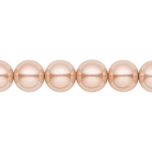 Hemalyke&trade; 1pkg1, pearlescent pink, round bead 15.5-16 inch 10mm