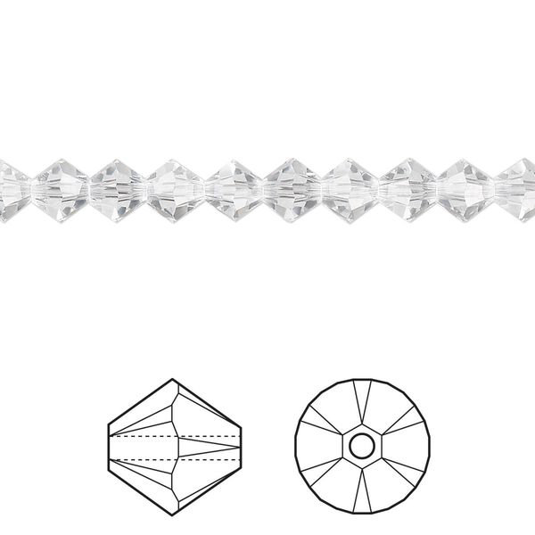 Bead 24pk crystal, Crystal Passions&reg; 5mm bicone 5328 image number 0
