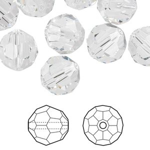 Bead 72pk crystal, Swarovski&reg; 12mm round 5000