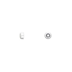 Bead cap, sterling silver, 4x2mm round, fits 2.5-3mm bead. Sold per pkg of 50.