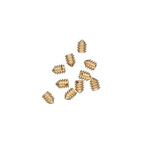Screw, Screw-Tite Crimps&trade;, gold-plated copper, 2x1mm. Sold per pkg of 10.