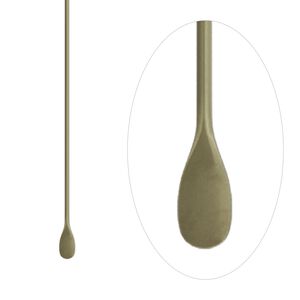 Paddle pin 1pkg100 gold-plated, 2 inch / teardrop, 22 gauge brass antique