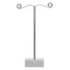 Earring display, acrylic and steel, clear, 4-1/2 x 2 x 1 inch cube. Sold per pkg of 2. image number 0