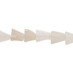 Grey quartz 1pkg1, hand-cut flat triangle bead natural 13 inch 8x8x7mm-13x13x11mm