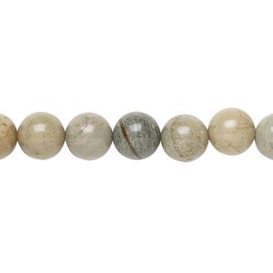 Silver mist jasper 1pkg1, round bead natural 15.5-16 inch 8mm