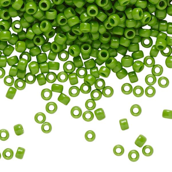 Seed bead, TOHO BEADS&reg;, glass, pkg/250g, #8 round, opaque mint green (TR-08-47). image number 0