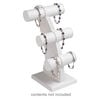 Display, bracelet, leatherette, white, 11-1/2 x 6-1/4 x 6-1/4 inches. Sold individually. image number 2