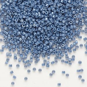 Seed bead, Delica&reg;, glass, pkg/7.5g, #11 round, opaque glazed luster blueberry (DB-0267).
