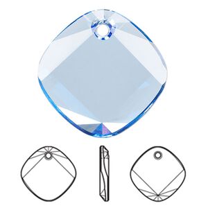 Drop 1pk light sapphire, Crystal Passions&reg; 25mm pendant metro 6058