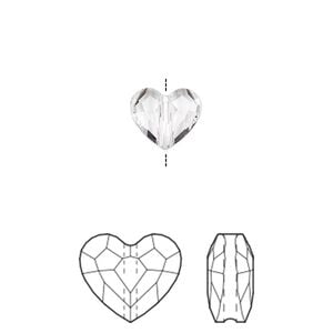 Bead 24pk crystal, Crystal Passions&reg; 8mm love 5741
