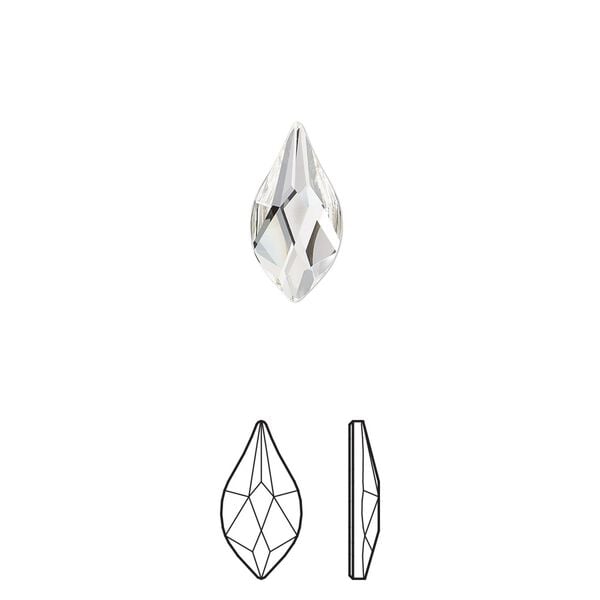 Flat back 72pk crystal foil back, Swarovski&reg; 14x7mm flame 2205 image number 0