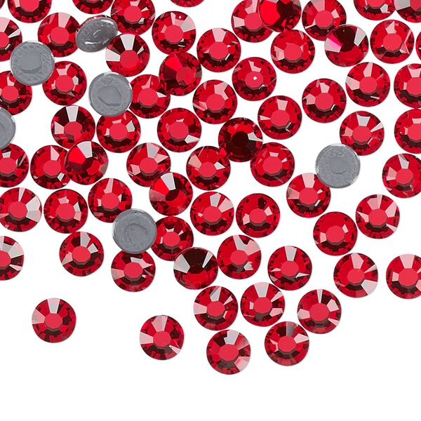 Flat back, Dance With Me&trade; crystal hotfix rhinestone, light Siam, foil back, 4.6-4.8mm rose, SS20. Sold per pkg of 144 (1 gross). image number 0