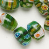 Millefiori glass 1pkg2oz, barrel bead translucent multicolored 17x12mm-18x13mm image number 0