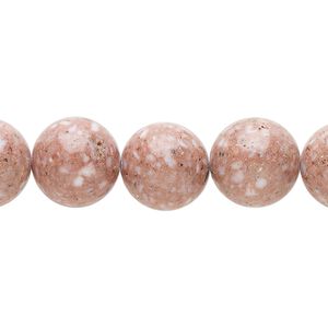 Multi-gemstone / mother-of-pearl shell / resin 1pkg1, round bead 15 inch pale brown 11-13mm