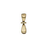 Bail, JBB Findings, ice-pick, antique brass-plated pewter (tin-based alloy), 18x5mm double-sided teardrop with swivel, 5mm grip length. Sold individually. image number 0