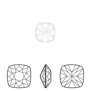 Fancy stone 2pk crystal electric white ignite LacquerPRO, Crystal Passions&reg; 10mm cushion 4470