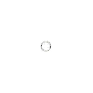 Jump ring 1pkg50 sterling silver, 5mm soldered closed round, 22 gauge / 3.6mm inside diameter