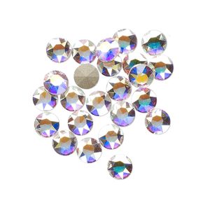 Round stone 24pk crystal AB foil back, Crystal Passions&reg; 5.27-5.44mm light round SS24 1098
