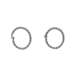 Loop Lock&trade;, JBB Findings, gunmetal-plated brass, 12mm twisted round. Sold per pkg of 2.