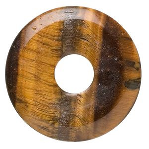 Tigereye 1pkg1, donut focal natural 30mm