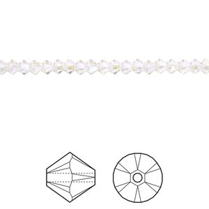 Bead 1440pk crystal shimmer 2X, Swarovski&reg; 3mm XILION bicone 5328
