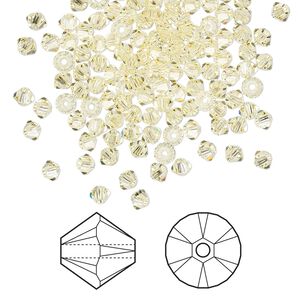 Bead 144pk jonquil, Crystal Passions&reg; 3mm bicone 5328