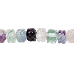 Rainbow fluorite 1pkg1, hand-cut carved rondelle bead natural 15.5-16 inch 8x6mm