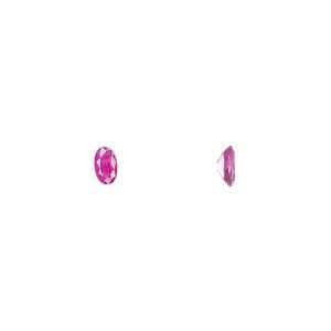 Ruby 1pkg1, hand-cut faceted oval gem 5x3mm