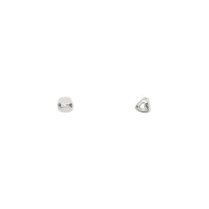 Bead 1pkg16 sterling silver, 3mm triangle, Hill Tribes